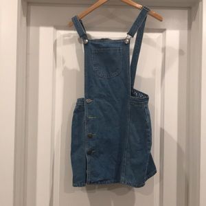 Pinafore/ Overall Dress Denim Mini Skirt